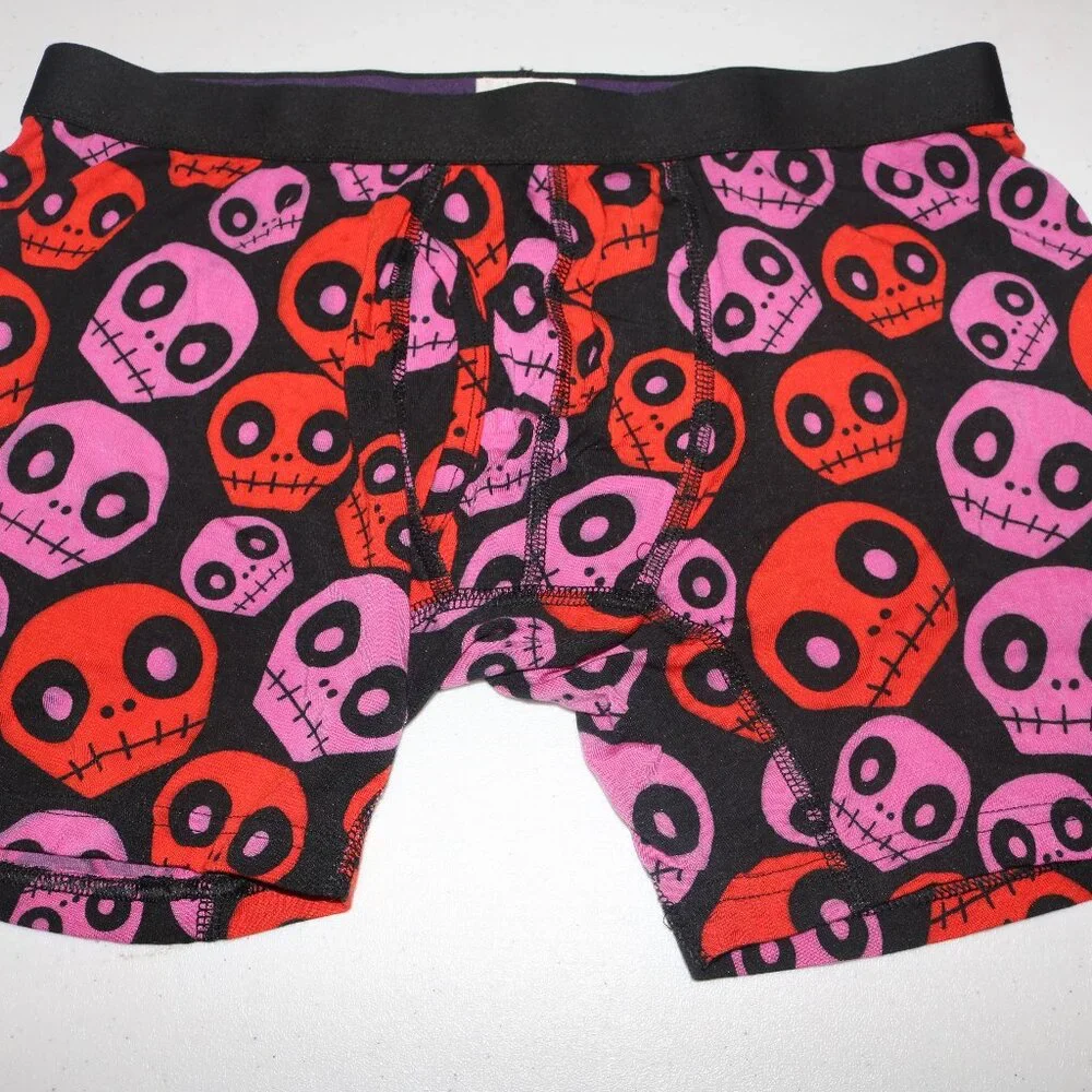 MeUndies hot pink scary skulls men's boxer briefs size medium - Picture 1 of 4
